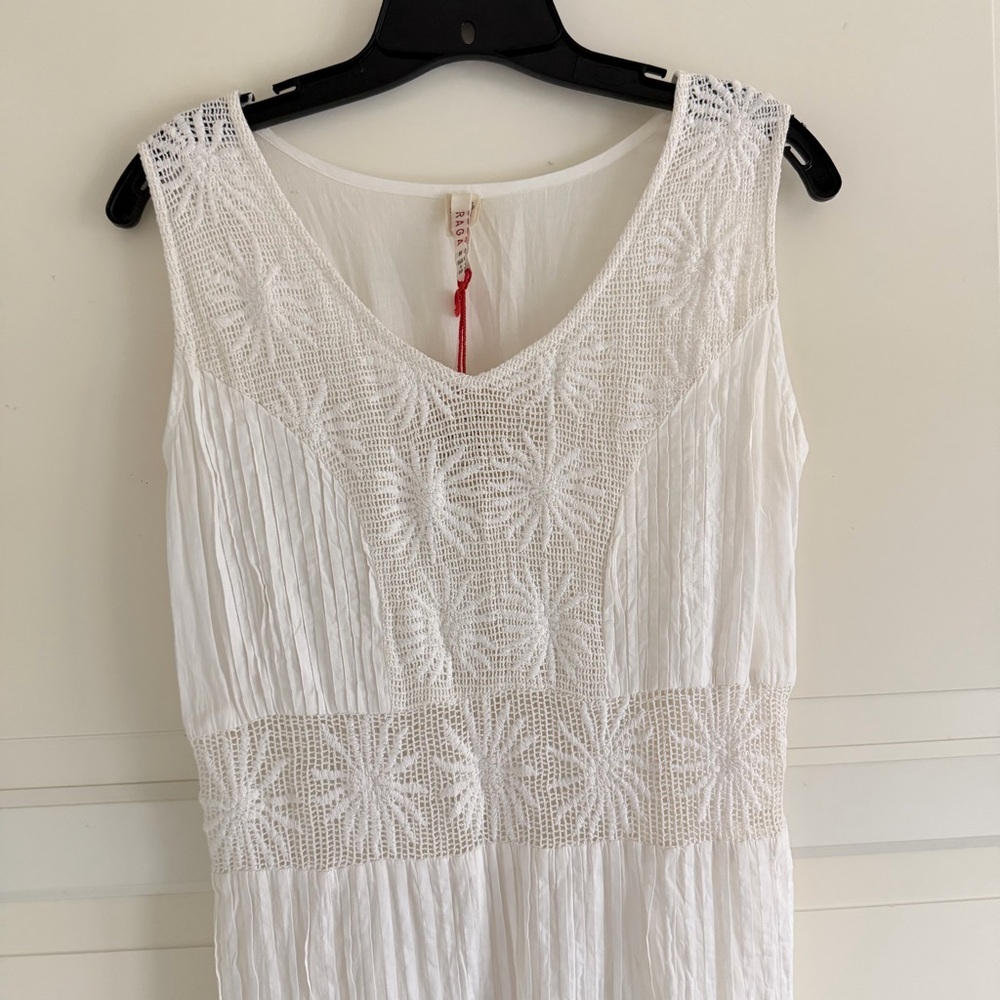 New! RAGA White Floral Maxi Dress Size Medium 23029 - Picture 6 of 12